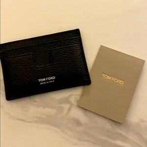 Authentic Tom Ford T Line Leather Cardholder
